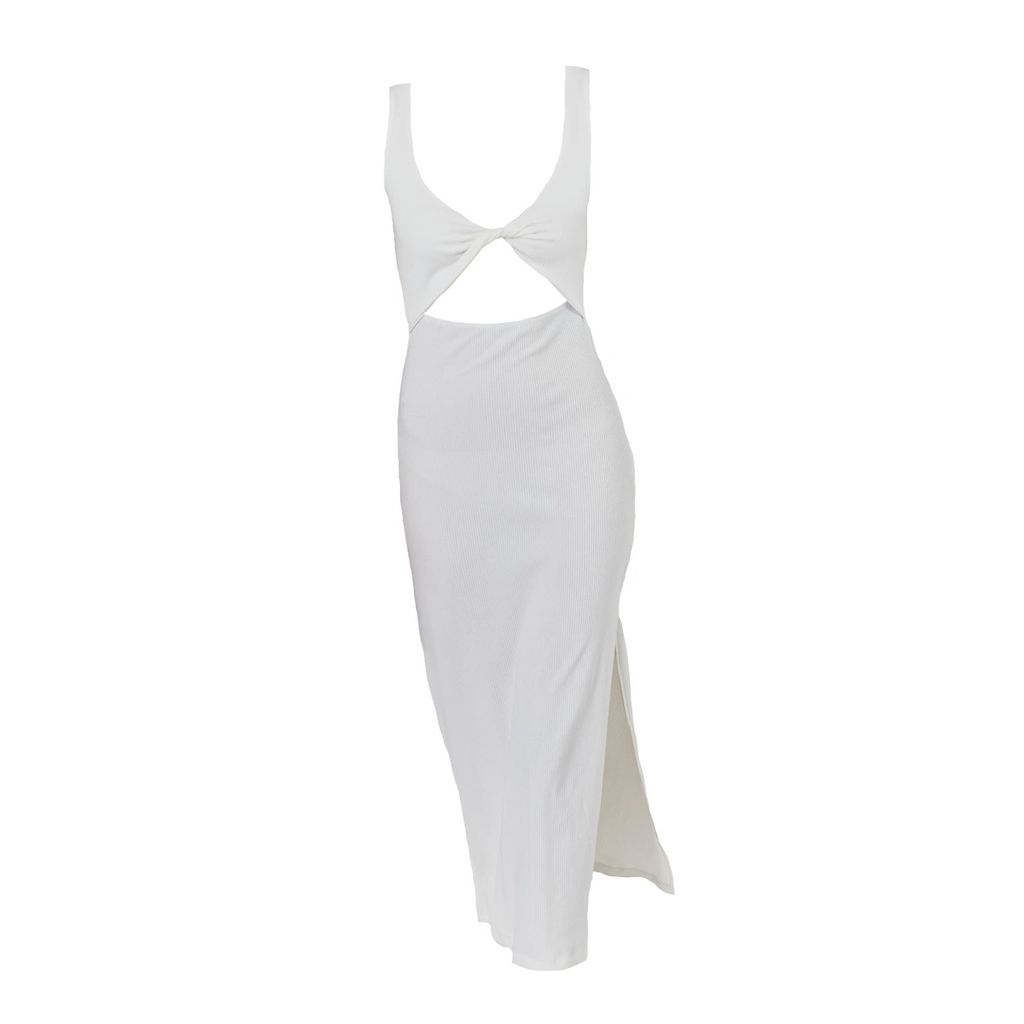 Women's Krista Twist Dress - Ivory Extra Small LEZAT