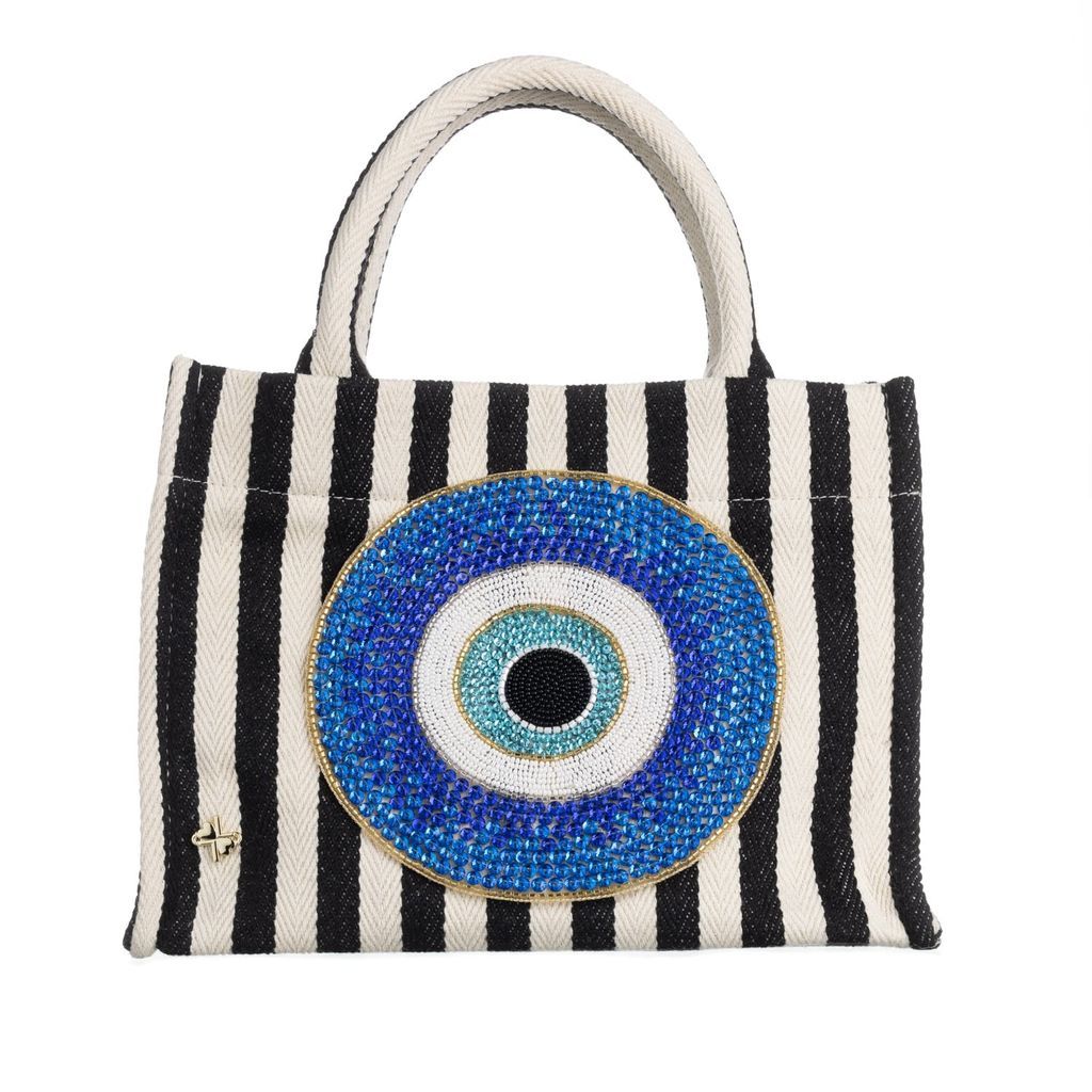 Women's Laines Couture Hand Embellished Evil Eye Tote Bag - Black One Size LAINES LONDON