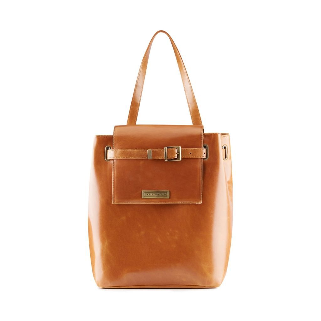 Women's Large Shoulder Bag Classic Brown Leather Maria Maleta
