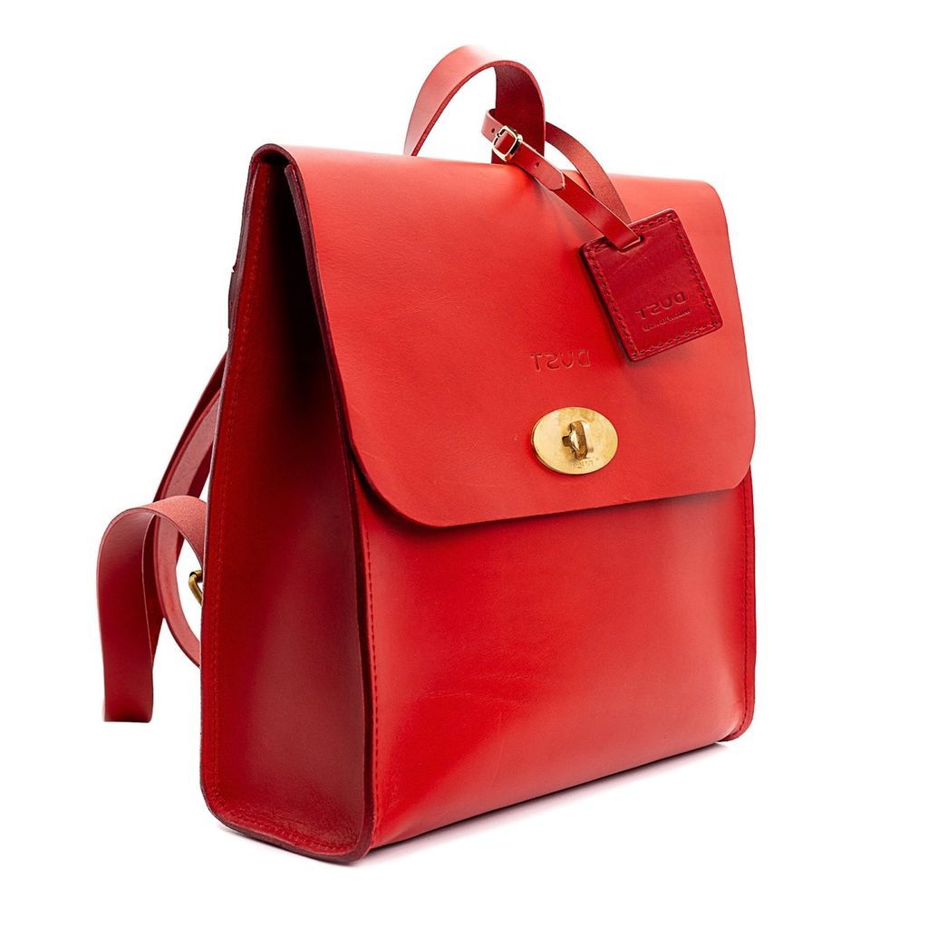 Women's Leather Backpack Red Artist Collection THE DUST COMPANY