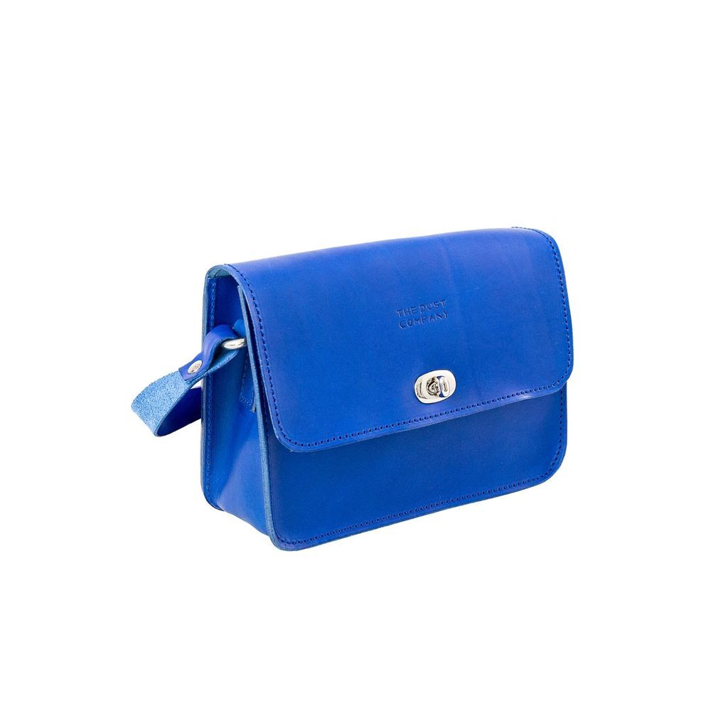 Women's Leather Crossbody In Cuoio Blue THE DUST COMPANY