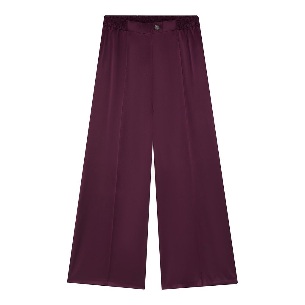 Women's Lexi Sports Luxe Silk Trousers - Garnet Extra Small The Summer Edit
