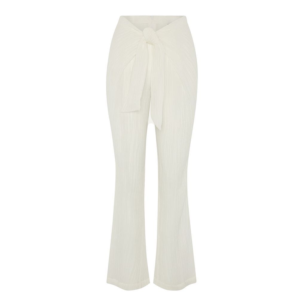 Women's Livi Crinkle Linen Trouser - Ivory Extra Small The Summer Edit