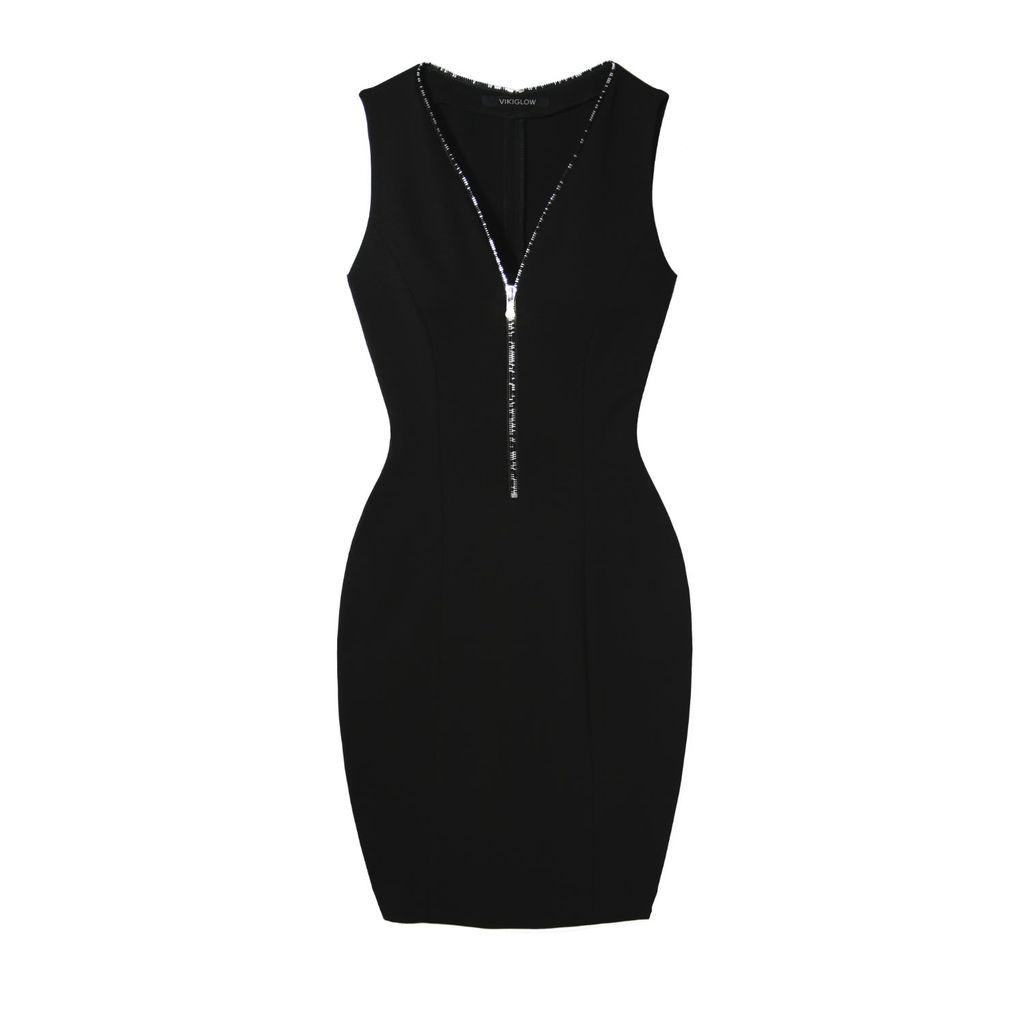 Women's Lucille Black Bodycon Mini Dress Extra Small VIKIGLOW