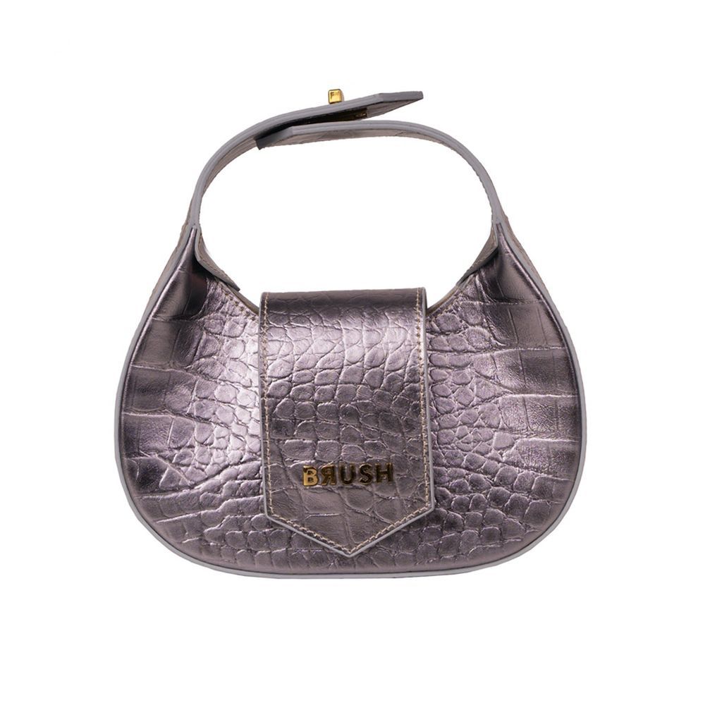 Women's Luna Bag In Croc Metallic BRUSH BY MG