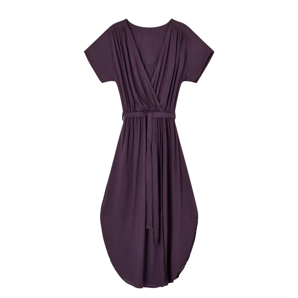 Women's Luna Midi Dress In Eggplant Pink Haley