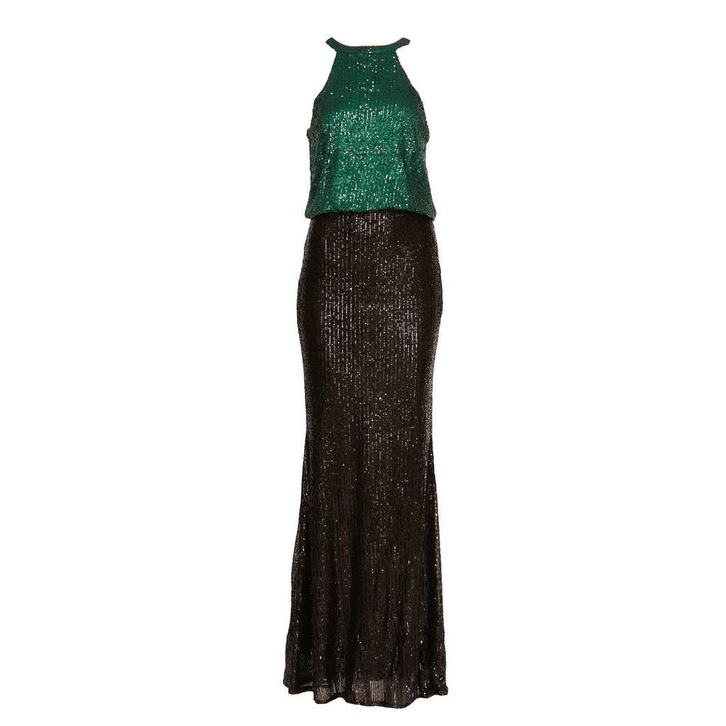 Women's Luxe Dress-Green Black Xxs VOLSEW PARIS