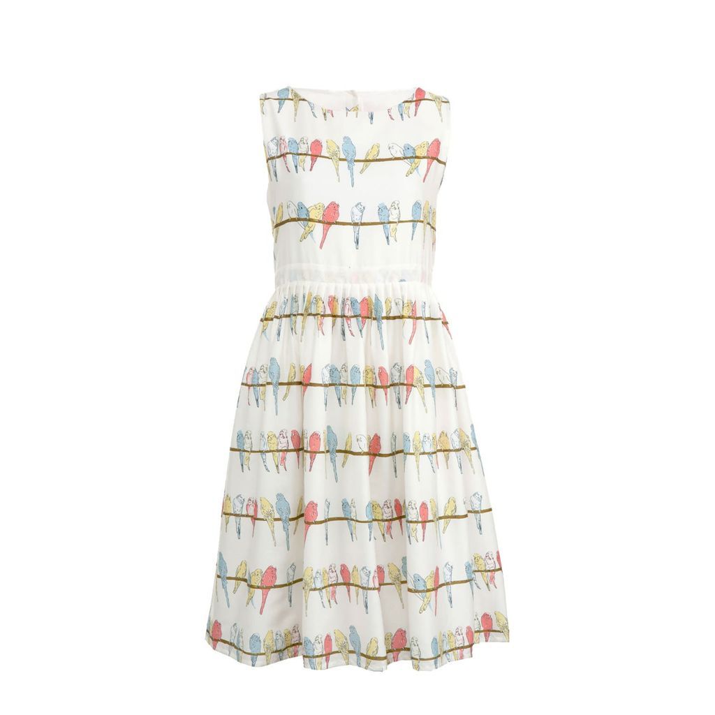 Women's Mabel - Ivory Budgies Dress Small Palava