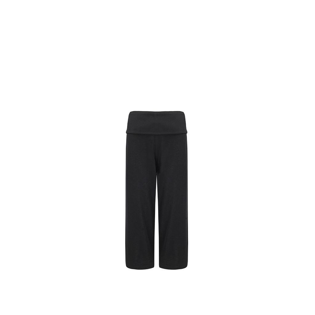 Women's Malia Black Merino Crop Trouser Extra Small Ethereal London