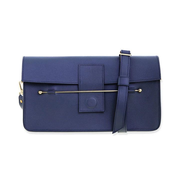 Women's Marquise Leather Bag Navy Blue Medium MAISON ELI