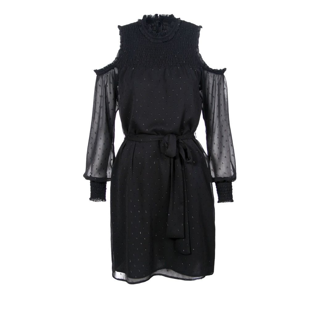 Women's Martina Long Sleeves Mini Tulle Dress - Black Extra Small VIKIGLOW