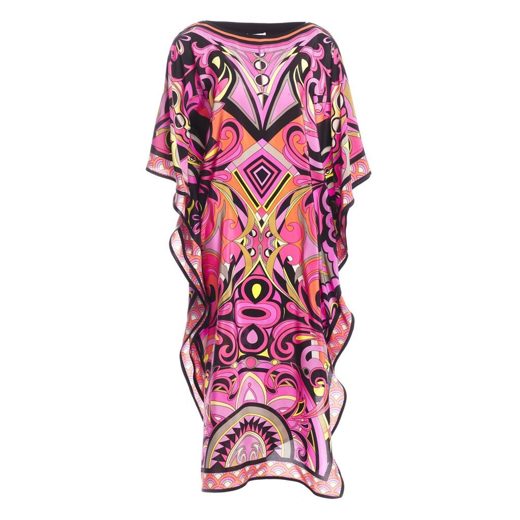 Women's Maxi Silk Kaftan Kaleidoscope One Size HALIMA