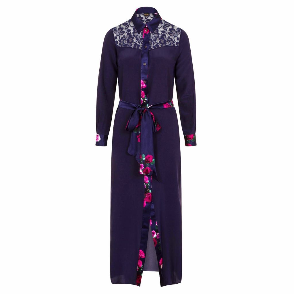 Women's Midnight Blue Silk Maxi Dress Extra Small Sophie Cameron Davies