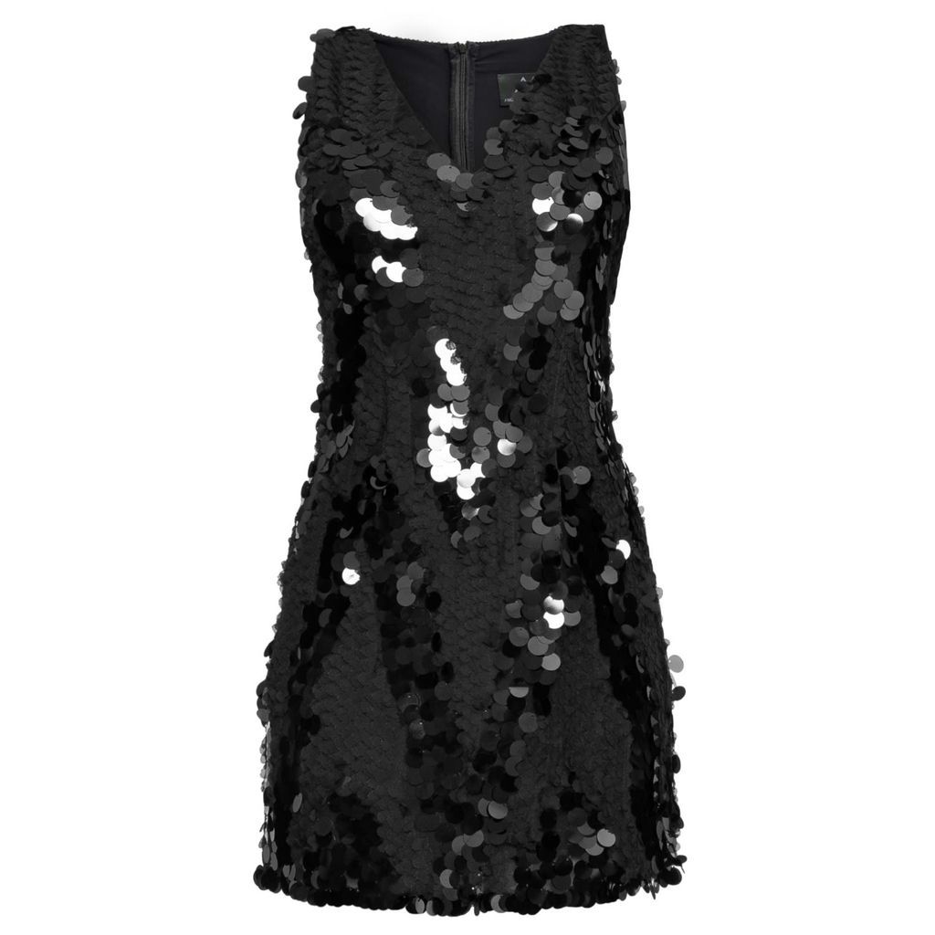 Women's Mini Black Sequin Dress Celine Extra Small Angelika Jozefczyk
