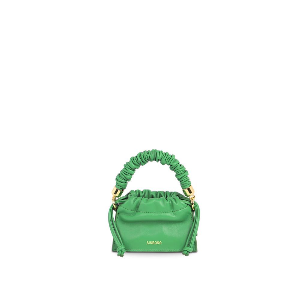 Women's Mini Drawstring Handbag -Grass Green One Size SINBONO