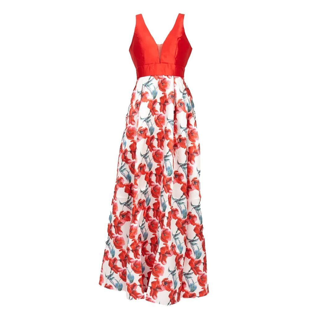 Women's Mondrian Dress-White Red Xxs VOLSEW PARIS