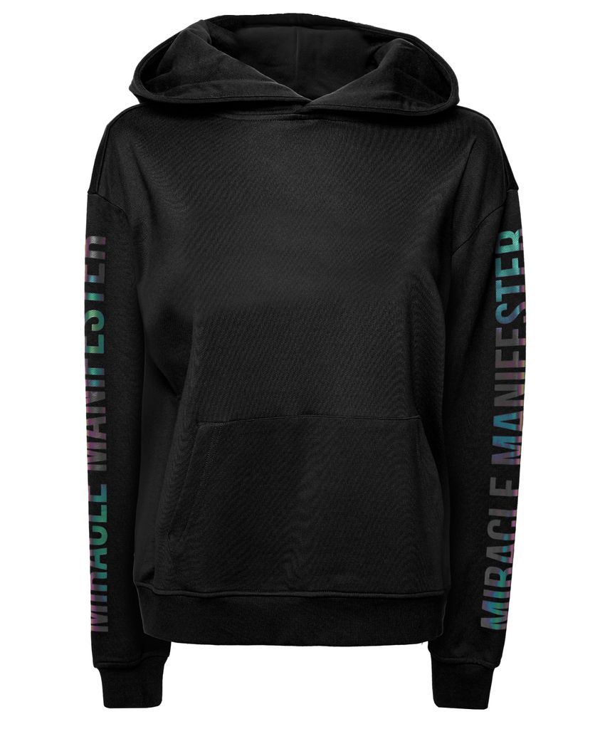Women's Money Tree Reflective Design Hoodie - Black Small Miracles Manifester