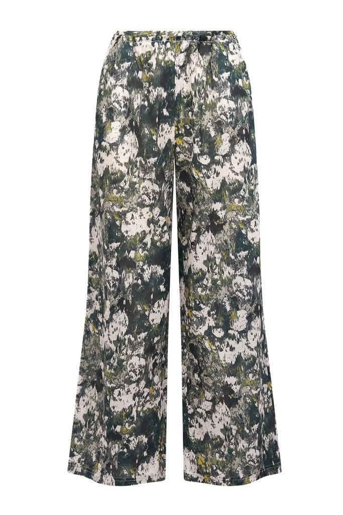 Women's Nari Palazzo Organic Cotton Trouser - Teal Green Extra Small KOMODO