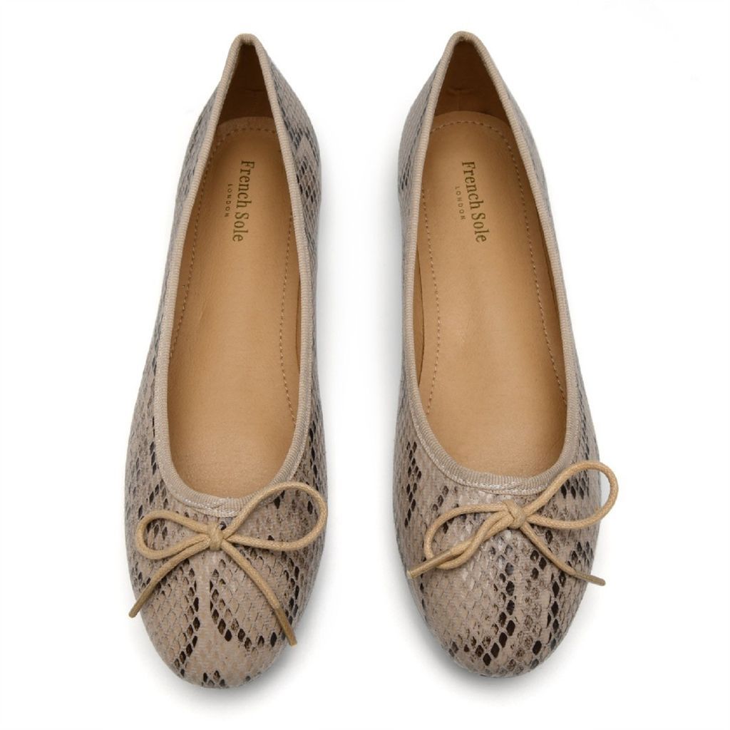 Women's Neutrals Amelie Nude Python Leather 2 Uk French Sole