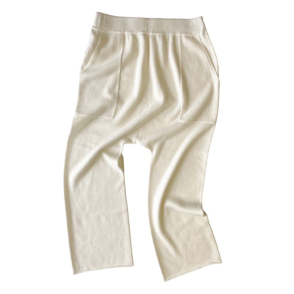 Women's Neutrals Cashmere Jogger Pants - Ivory Small Zenzee