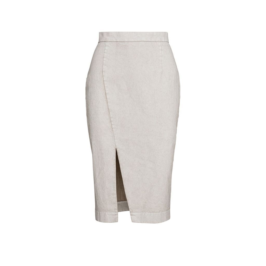 Women's Neutrals Cream Pencil Skirt In Sand Medium Conquista