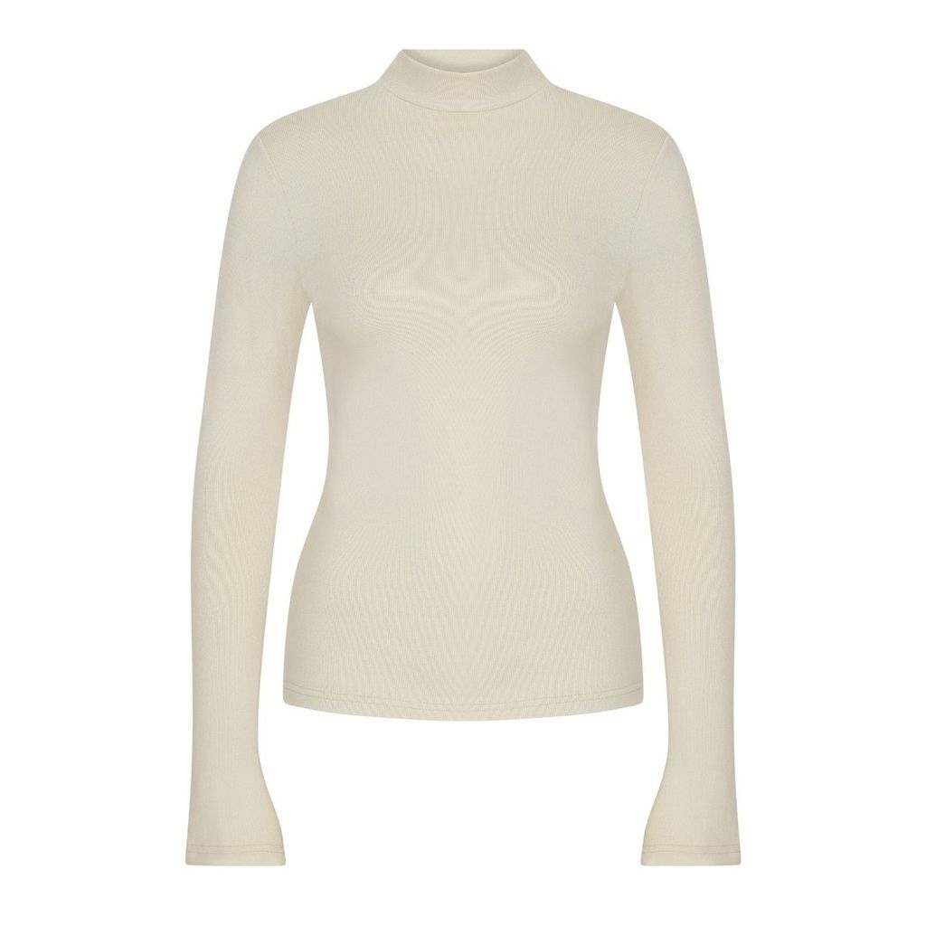 Women's Neutrals Jenn Rollneck Sweater In Beige Extra Small NAZLI CEREN