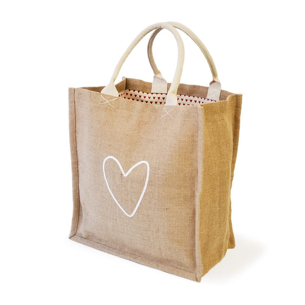 Women's Neutrals Jute Canvas Market Bag - Love KORISSA