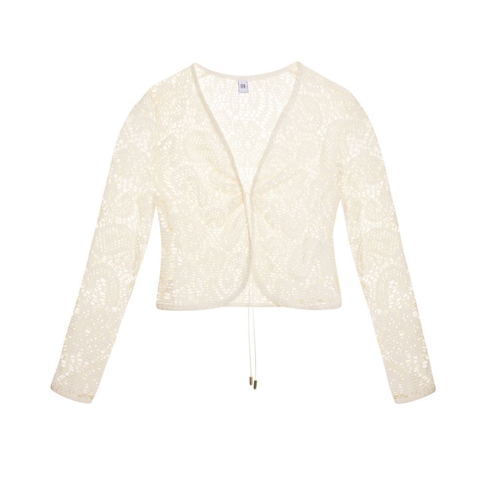 Women's Neutrals Lam Cardigan Small AMA THE LABEL