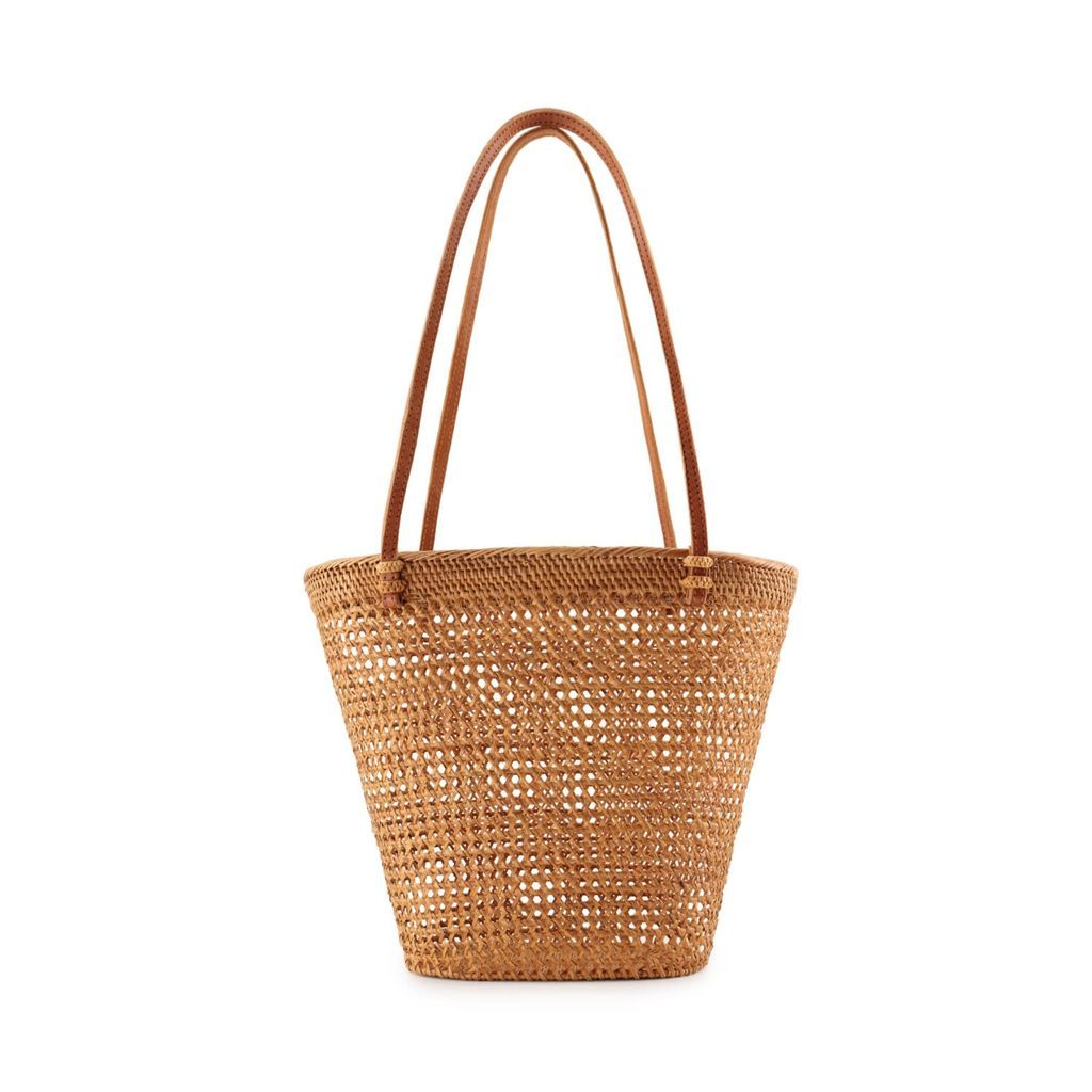 Women's Neutrals Lauren Rattan Tote OhSun