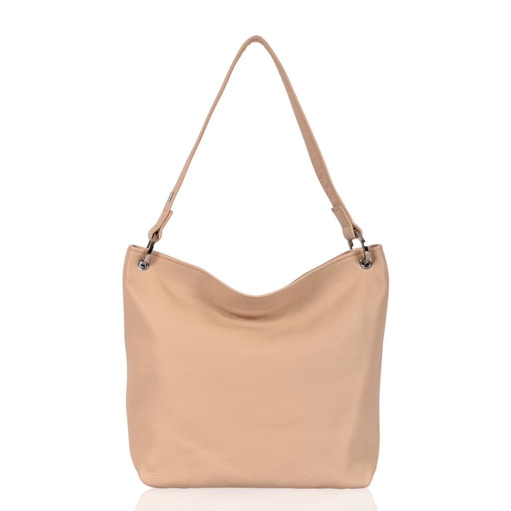 Women's Neutrals Leather Shoulder Bag Hesta - Pebbles Owen Barry