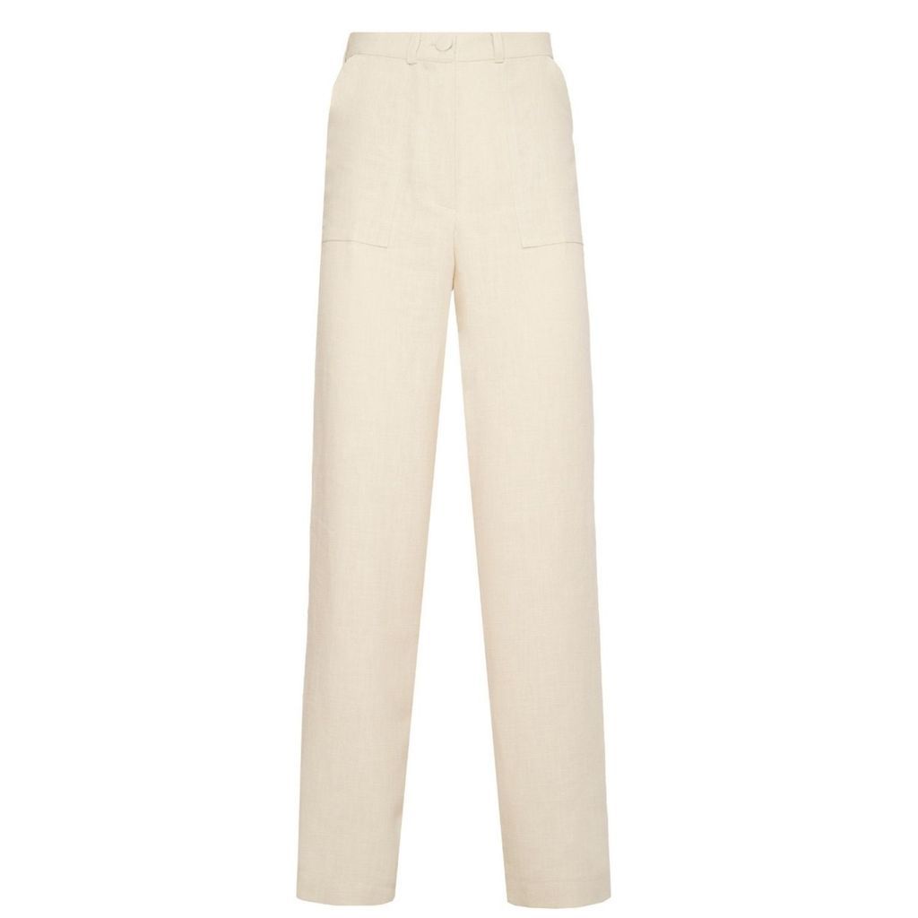 Women's Neutrals Noa Trousers - Ramie, Baige Extra Small DAIGE