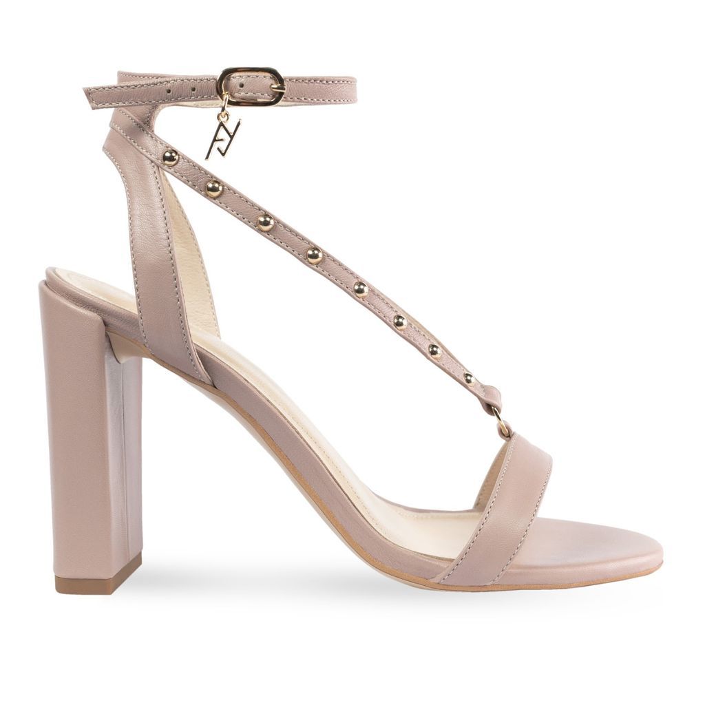 Women's Neutrals Nude Leather Sandals With Rivets 3 Uk Angelika Jozefczyk