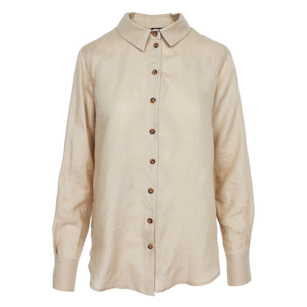 Women's Neutrals Orleane Linnen Shirt Extra Small Framboise