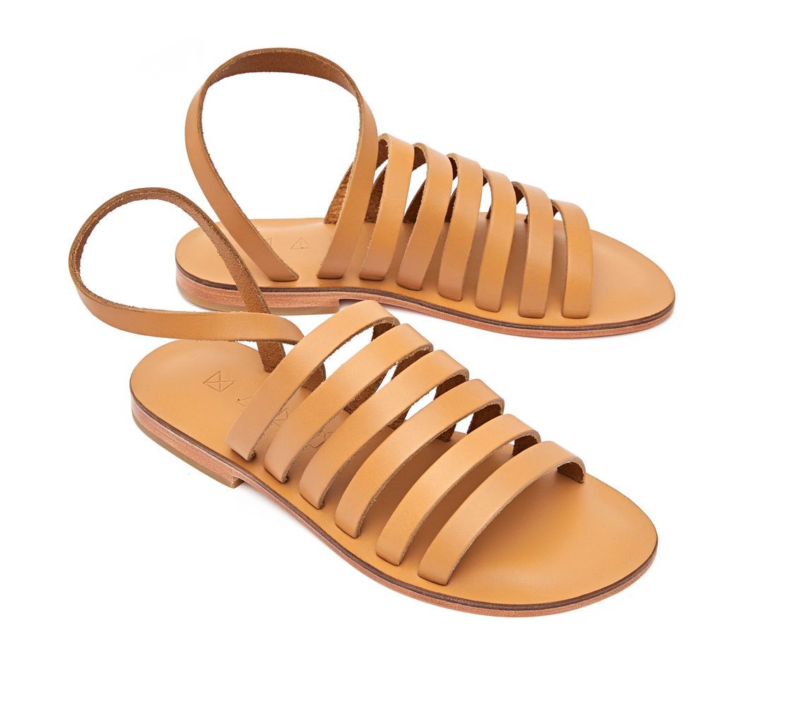 Women's Neutrals Ray Leather Flat Sandals - Tan 2 Uk Maki Sandals