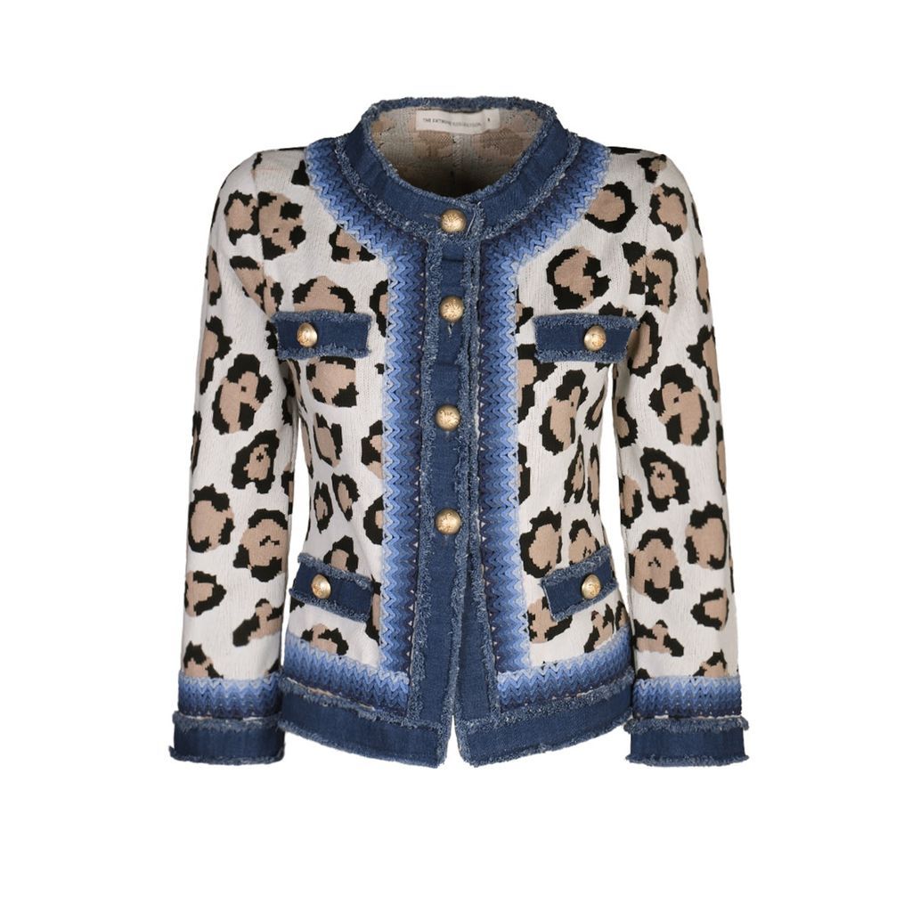 Women's Neutrals Supreme Cotton Blend Tweed Short Jacket Nicola Medium The Extreme Collection