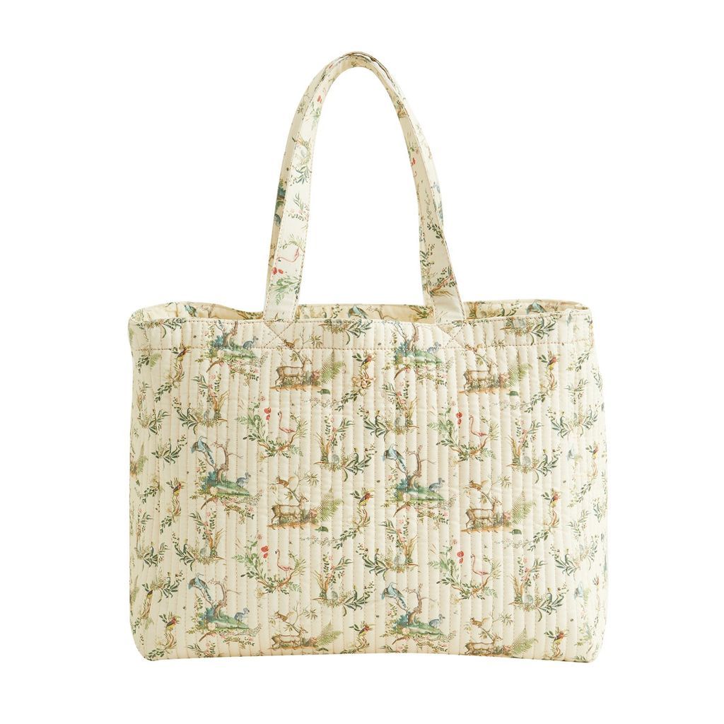 Women's Neutrals Toile De Jouy Quilted Tote One Size Fable England