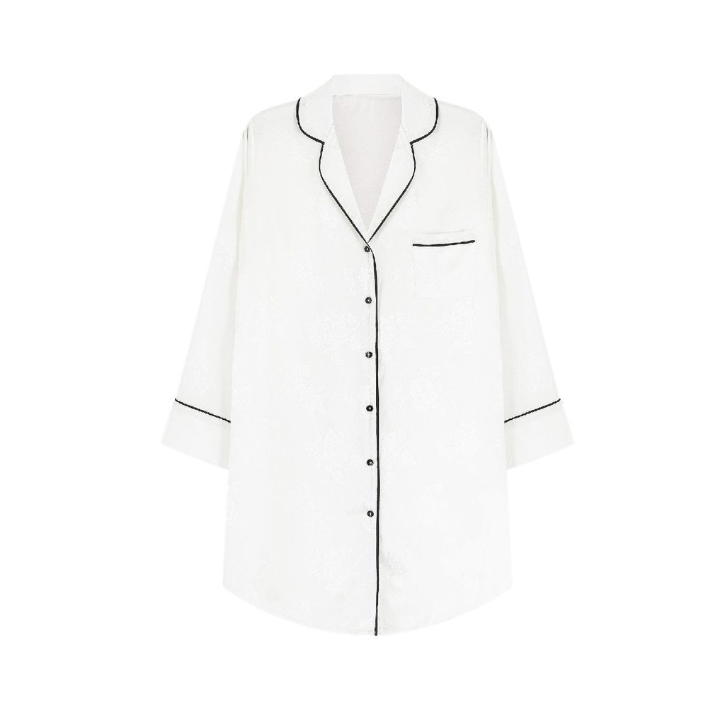 Women's Night Shirt Dress - White Orchid Small The Annam House