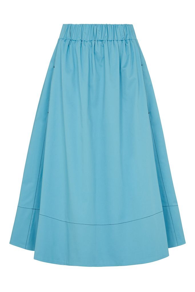 Women's Niki Elasticated Waist Skirt Blue Small Mirla Beane