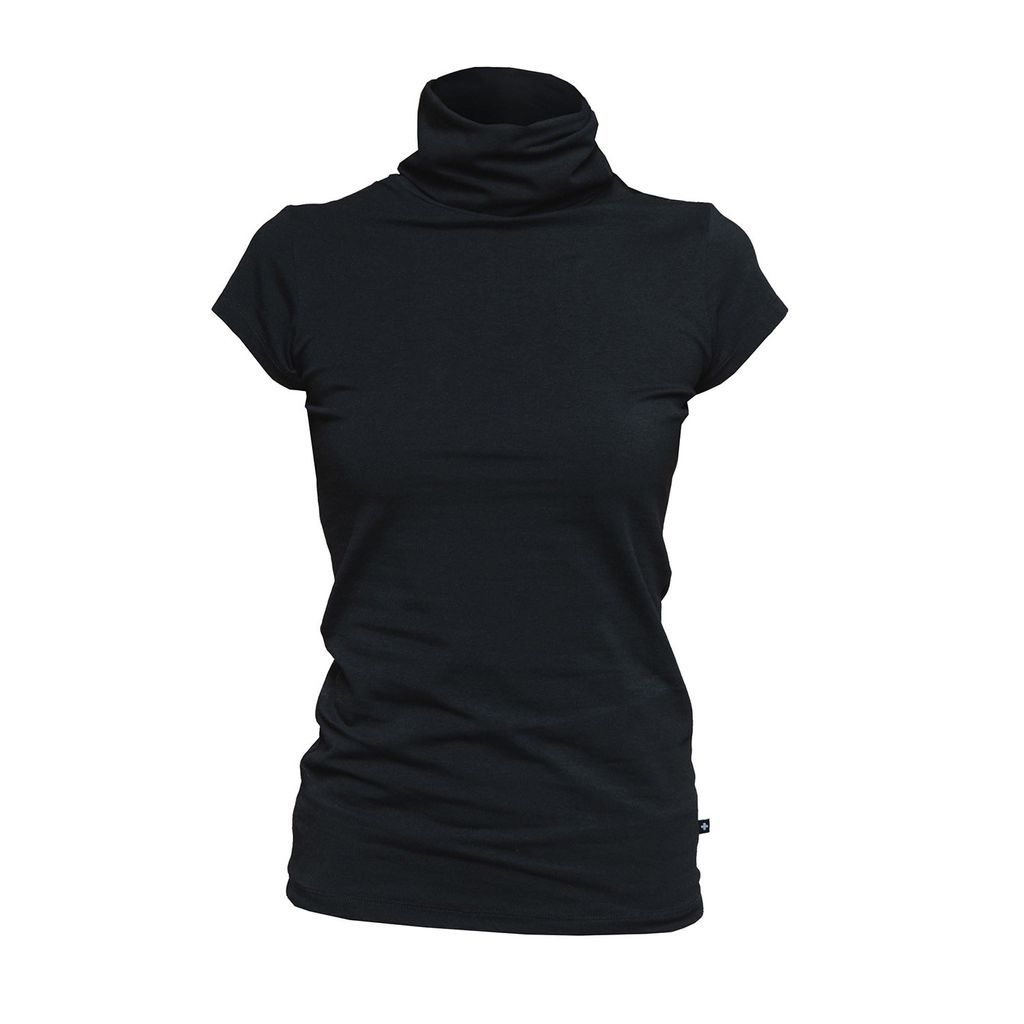 Women's Non483 Short Sleeve Turtleneck Top - Black Extra Small NON+