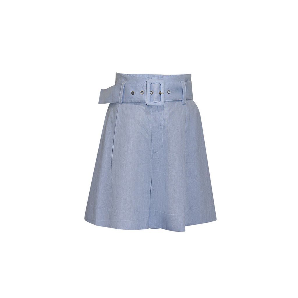 Women's Nova Linen Shorts - Blue Extra Small @WHITE by Gosia Orlowska