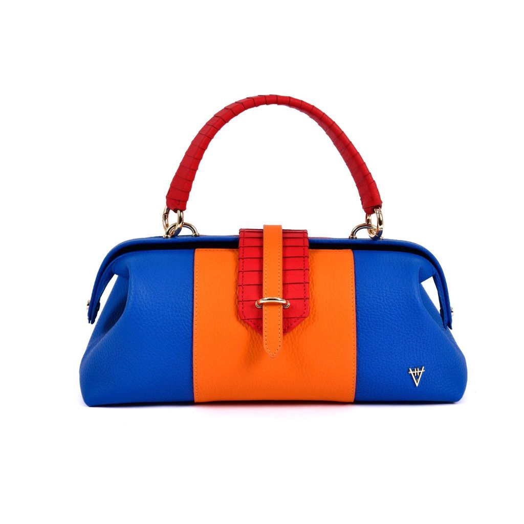 Women's Nubes Doctor Bag Red & Cobalt Blue Hiva Atelier