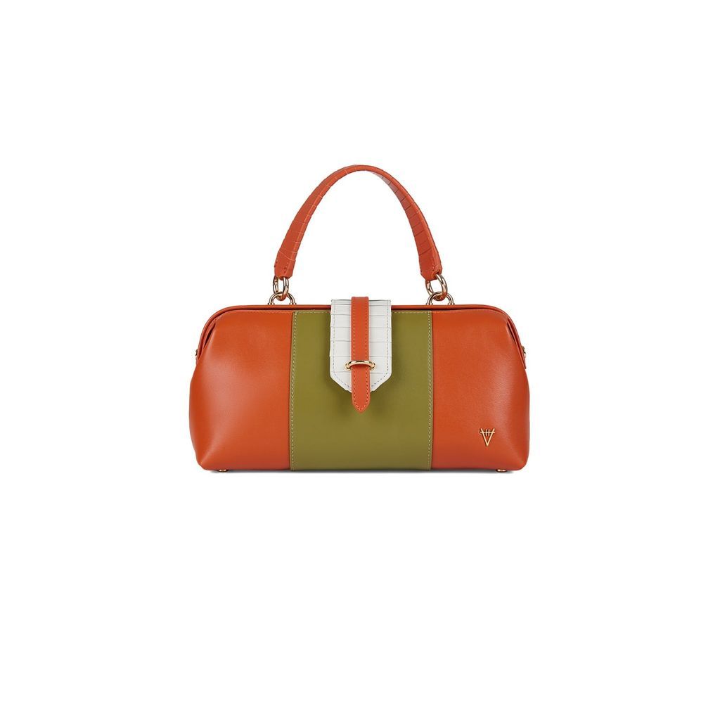 Women's Nubes Doctor Bag Burnt Orange Olive Bone Hiva Atelier