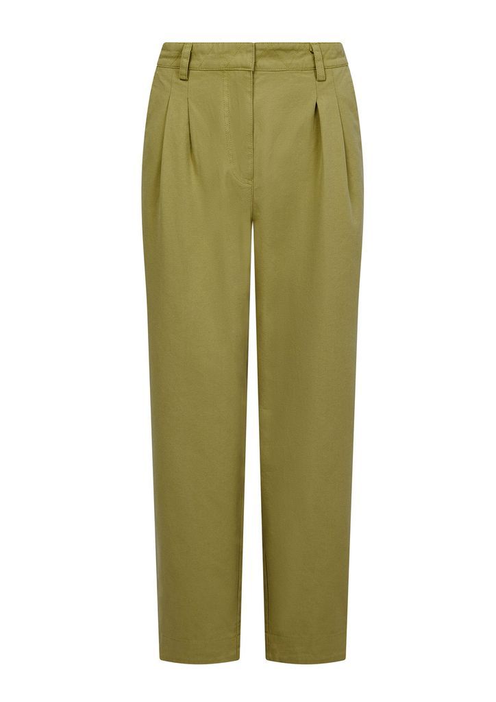 Women's Olia Organic Cotton Trouser - Khaki Green Extra Small KOMODO