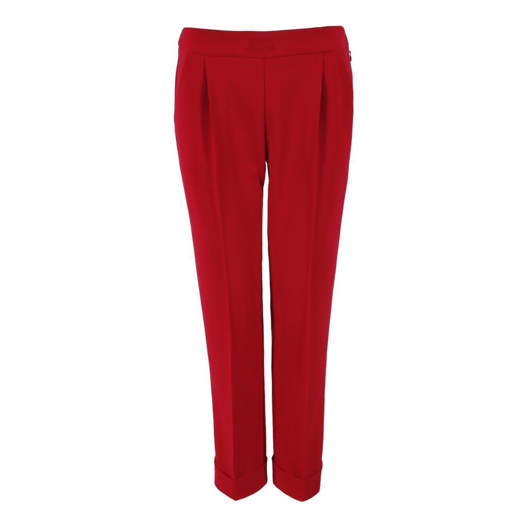 Women's Olivia Red Tailored Straight Trousers Extra Small VIKIGLOW