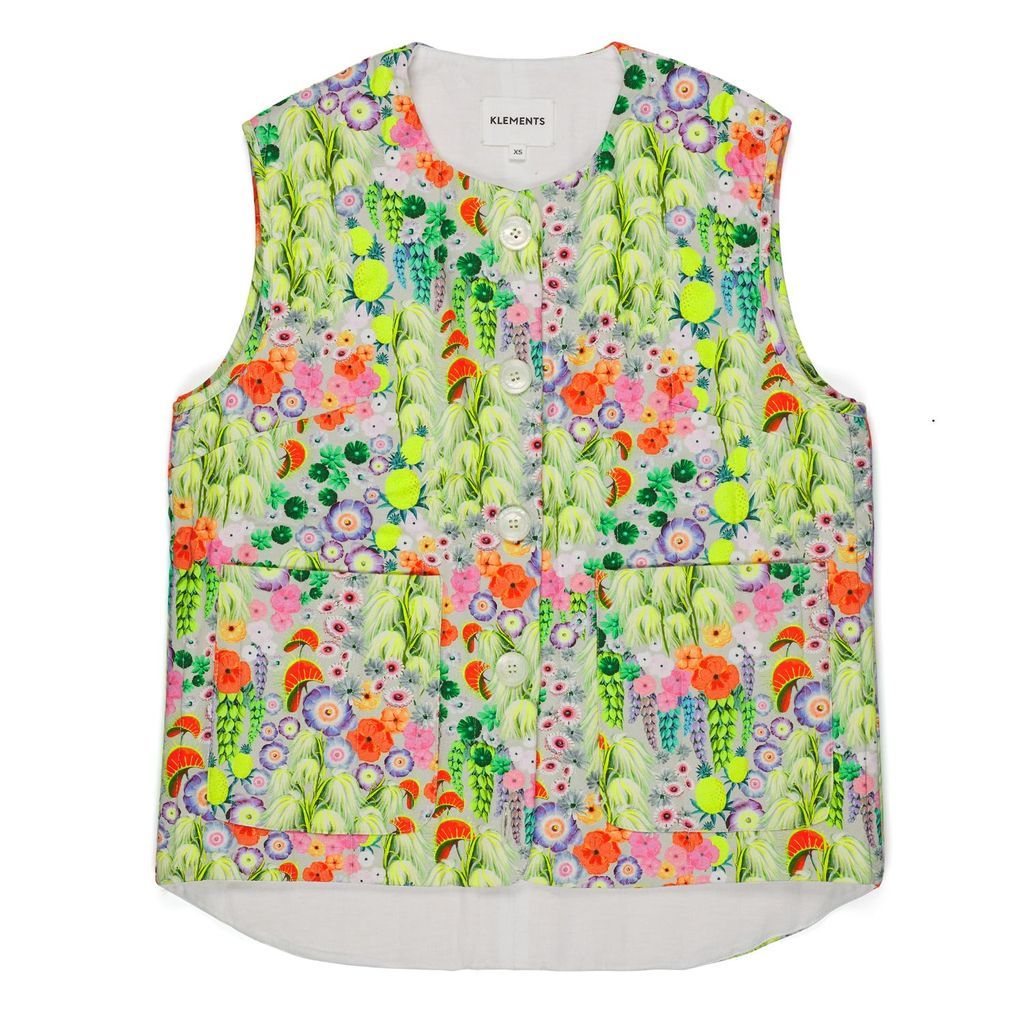 Women's Ottoline Vest In Flowers Of The Nile Extra Small Klements
