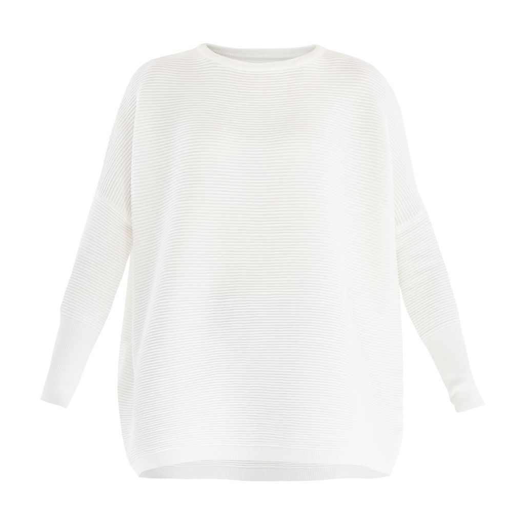 Women's Paisie Ribbed Jumper In White S/M