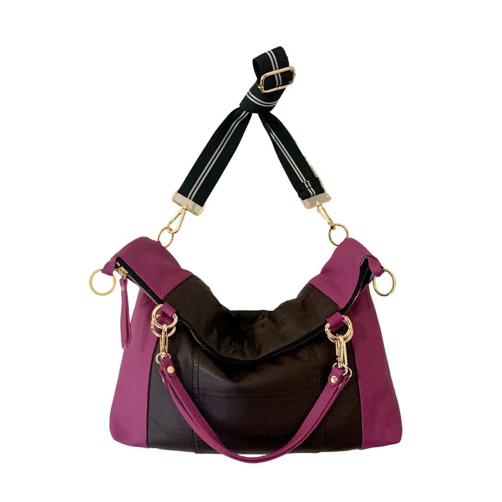 Women's Pdx City Tote In Brown And Fuschia Denise Tjarks
