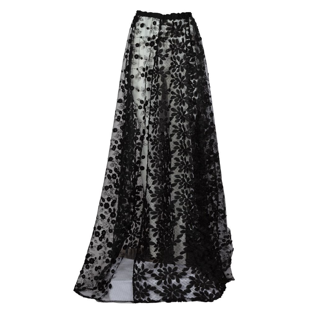 Women's Payton - Black Embossed Lace Maxi Skirt Harlow Loves Daisy