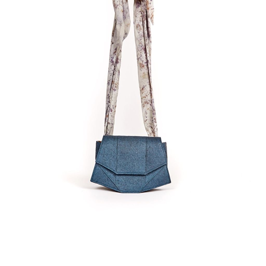 Women's Petite Laia - Pineapple Leather - Belt Bag - Ocean Blue MAYU