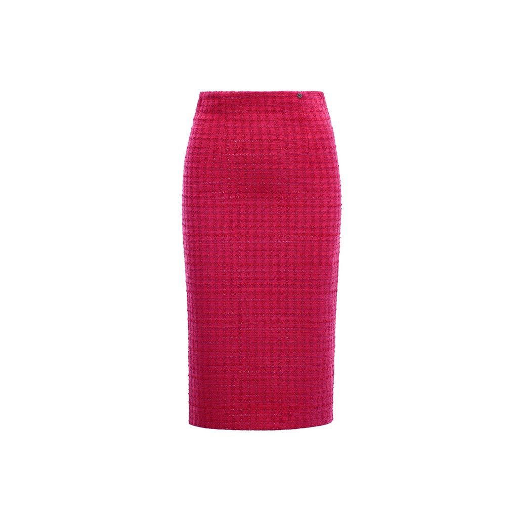 Women's Pink / Purple Bouclé Pencil Skirt Pink Xxs Nissa